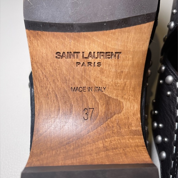 SAINT LAURENT GLOG SLIDES/ SANDALS - AUTHENTIC - Picture 4 of 7